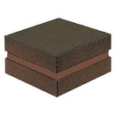 Textured Paper Covered Single Ring Box with White Interior