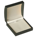 Paper Covered Large Pendant Box with Gold Accent and White Interior