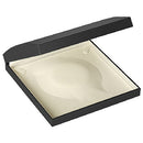 Paper Covered Large Set Box with Gold Accent and White Interior