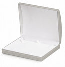 Paper Covered Pearl Box with Gold Accent and White Interior