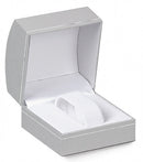 Paper Covered Bangle or Watch Box with Gold Accent and White Interior