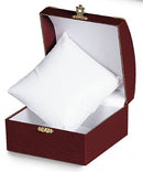 Leatherette Bracelet or Watch Box with Gold Trim and Closure