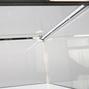 Wooden Jewelry Display Glass Showcase with White Trim