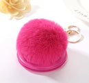 puffy keychain fuscia