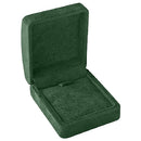 Suede Pendant Box with Domed Lids and Matching Interior
