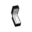 Textured Leatherette Standing Bangle Box with Gold Accent