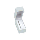 Textured Leatherette Standing Bangle Box with Gold Accent