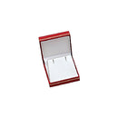 Textured Leatherette Clip Earring Box with Gold Accent