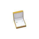 Textured Leatherette Hoop Earring Box with Gold Accent