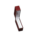 Textured Leatherette Standing Bangle Box with Gold Accent