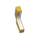 Textured Leatherette Standing Bangle Box with Gold Accent