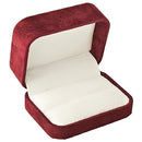 Double Ring Box Wrapped and Lined with Rich Nova Suede