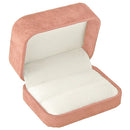 Double Ring Box Wrapped and Lined with Rich Nova Suede