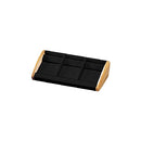 Natural Wood and Leatherette Earring Display - 3 Pairs