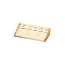 Natural Wood and Leatherette Earring Display - 3 Pairs