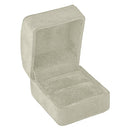 Suede Single Ring Box with Domed Lids and Matching Interior