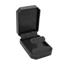 Leather Feel French Clip Earring Box With A Seam Detail On The Lid