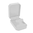 Leather Feel French Clip Earring Box With A Seam Detail On The Lid