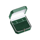 Leatherette Clip Earring Box with Gold Accent and Matching Insert