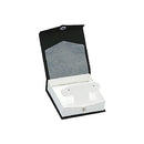 Textured Paper Covered French Clip Earring Box with White Insert