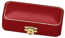 Antique Look Leatherette Cufflink Box with Satin Inner Lid