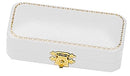 Antique Look Leatherette Cufflink Box with Satin Inner Lid