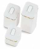 Leatherette Set of Three Ring Clip Displays