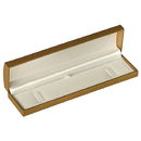 Paper Covered Bracelet Box with Gold Accent and White Interior