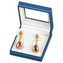 Paper Covered French Clip Earring Box with Window and Matching Interior
