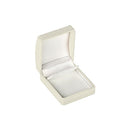 Leatherette Clip Earring Box with Gold Accent and White Interior