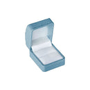 Leatherette Single Ring Box with Gold Accent and White Interior