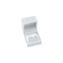 Textured Leatherette Single Earring Box with Gold Accent