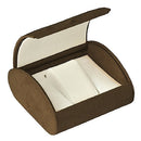 Suede Domed Bangle or Watch Box with White Suede Interior