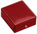 Antique Look Leatherette Pendant Box with Satin Inner Lid