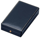 Antique Look Leatherette Wide Pendant Box with Satin Inner Lid