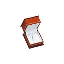 Lizard Skin Textured Leatherette Clip Ring Box with White Interior