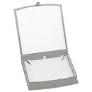 Lizard Skin Textured Leatherette Pearl Box with White Interior