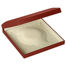 Paper Covered Large Set Box with Gold Accent and White Interior