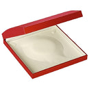 Paper Covered Large Set Box with Gold Accent and White Interior