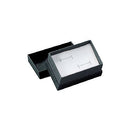 Textured Paper Covered Double Ring Box with White Interior