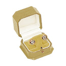Leatherette French Clip Earring Box with Velvet Interior