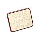Leatherette and Wooden Jewelry 10 Rings Display Stand