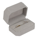 Double Ring Box Wrapped and Lined with Rich Nova Suede