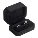 Double Ring Box Wrapped and Lined with Rich Nova Suede