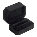 Double Ring Box Wrapped and Lined with Rich Nova Suede