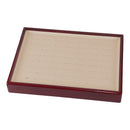 Genuine Wood Frame 56 Ring Tray with Leatherette Interior