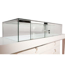 White Gloss Wood with Aluminum Frame Jewelry Display Showcase