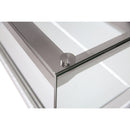 White Gloss Wood with Aluminum Frame Jewelry Display Showcase