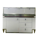 Luxe Jewelry Counter Showcase with Gold Trim