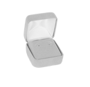 Velvet Square Single Earring Box with Matching Insert and White Satin Window